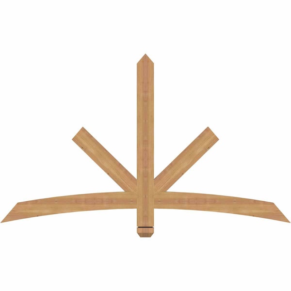 Ekena Millwork Alberta Smooth Timber Gable Bracket, Western Red Cedar, 60"W x 35"H x 1 1/2"D x 3 1/2"F, 14/12 Pitch GBW060X35X0204ALB00SWR - main